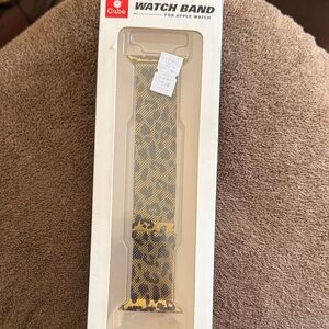 Leopard Pattern Watch Band for Apple Watch - Black and Gold
